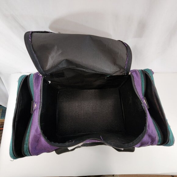 Dallas Cowboys Duffle Bag Helmet Star Logo Vtg 90s Purple Teal Gym Athletic - Picture 11 of 14